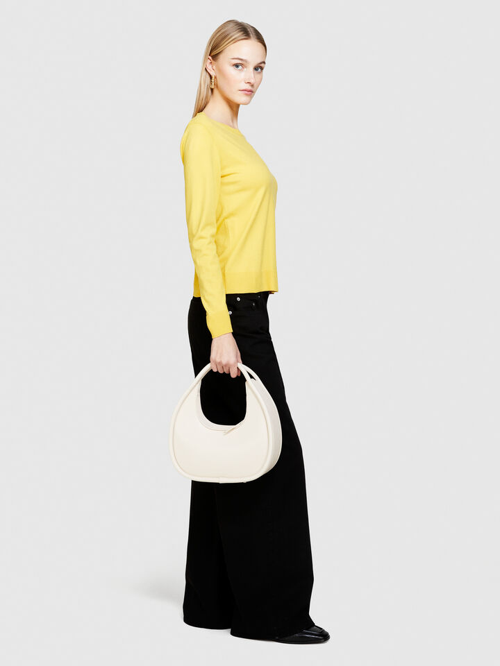 Solid colored sweater - women's crew neck sweaters - Yellow | Sisley image number 2